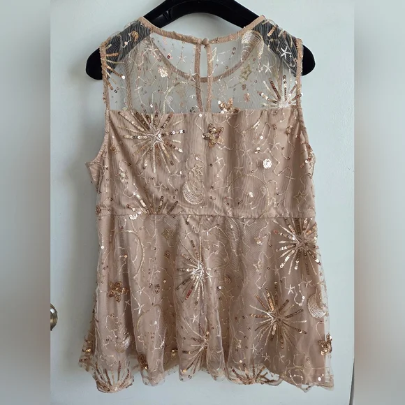 Torrid Tan Floral Embroidered Sleeveless Top - Picture 16 of 16